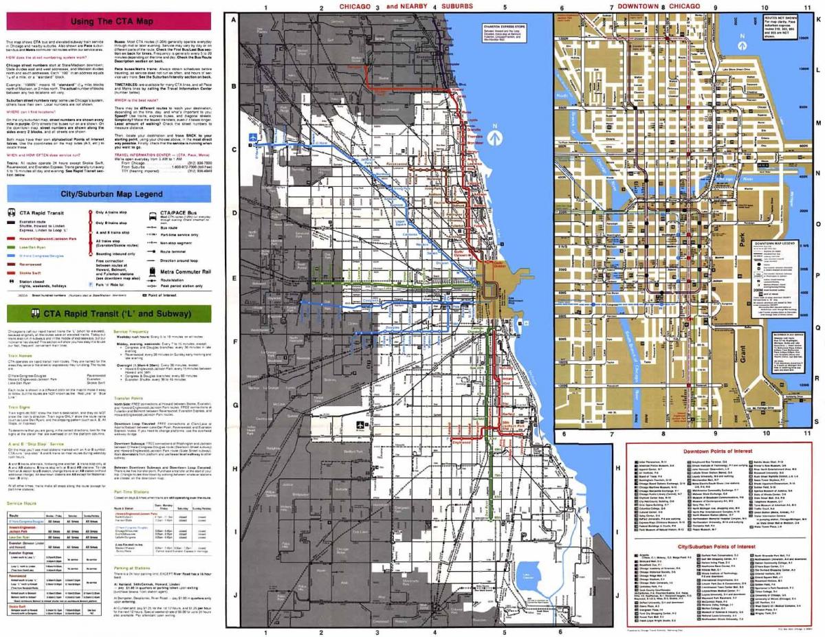 bussruter Chicago kart