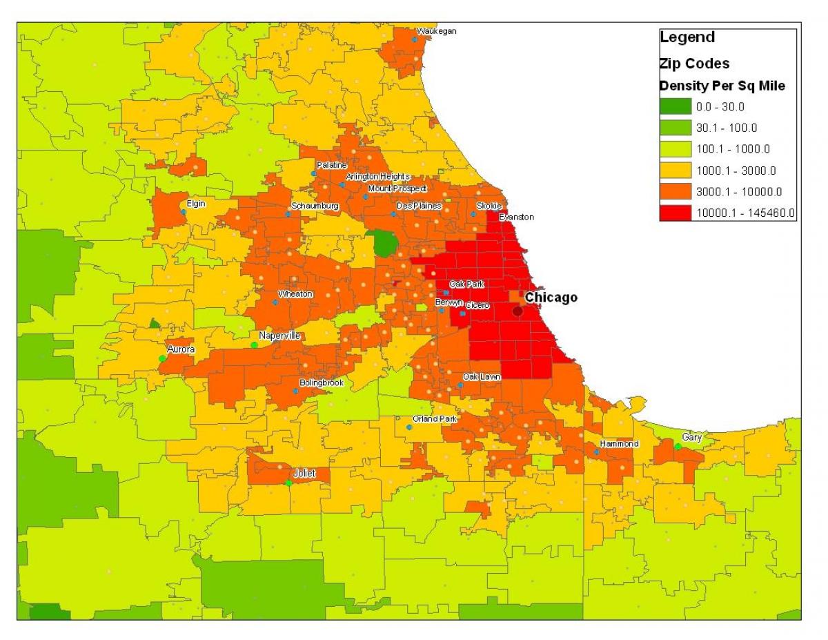 demografiske kartet av Chicago