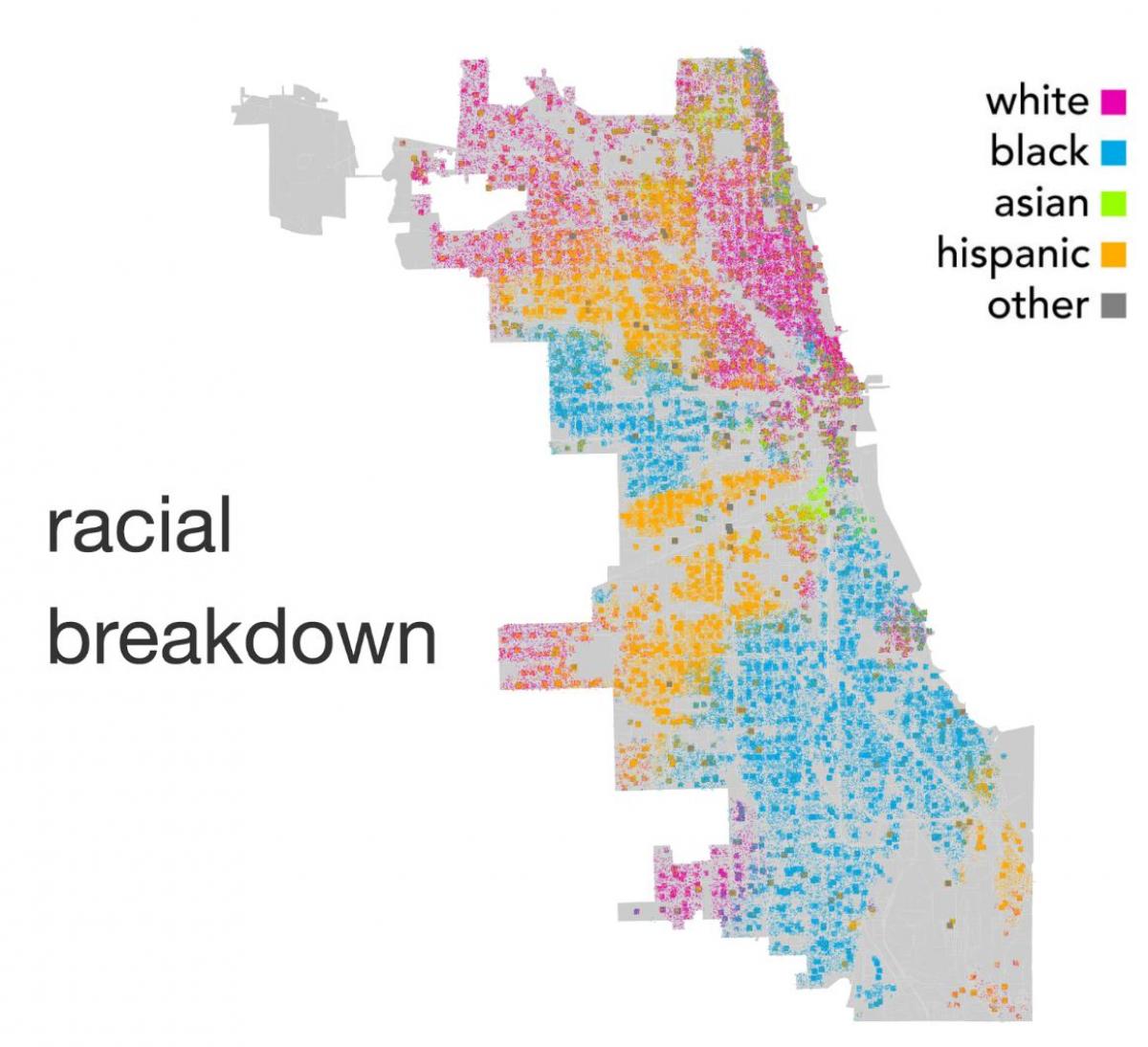 kart over Chicago etnisitet