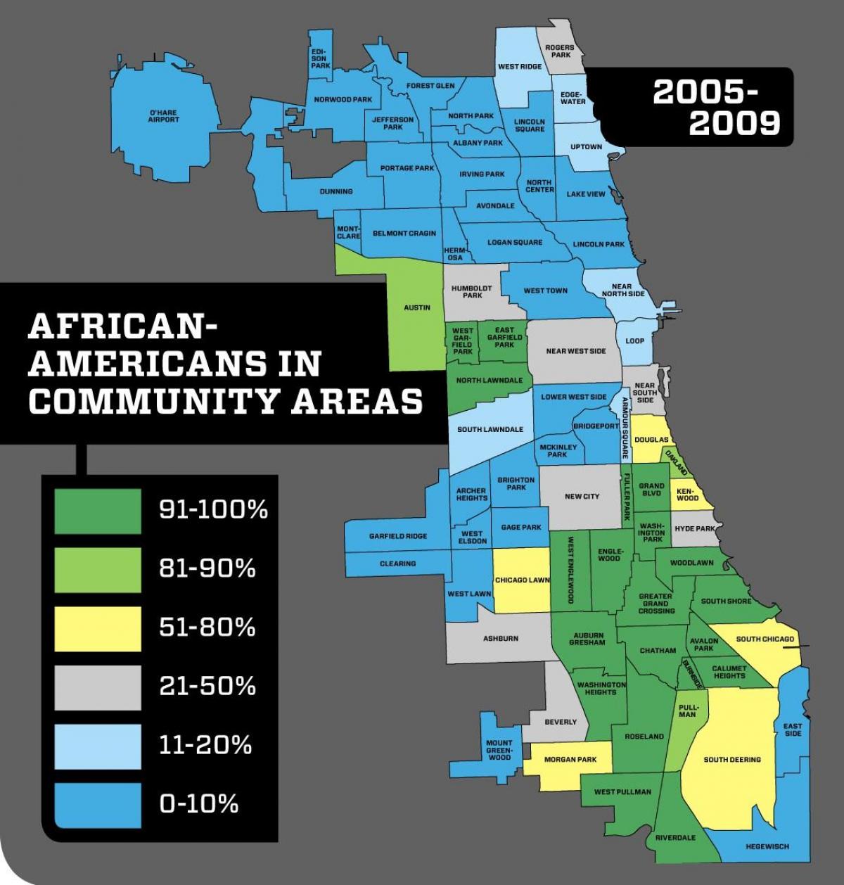 Chicago-området kriminalitet kart