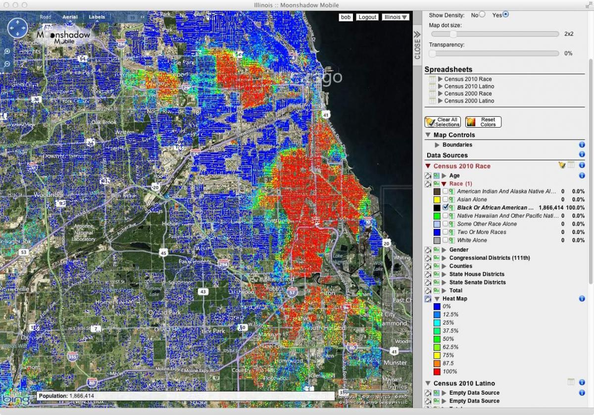 Chicago skyting hotspots kart