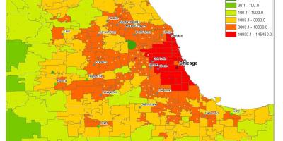 Demografiske kartet av Chicago