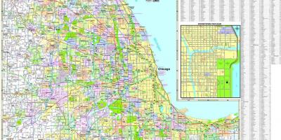 Kart over Chicago motorveier