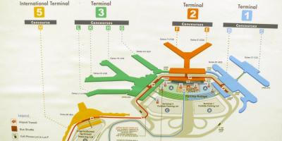 Kart over O Hare terminaler
