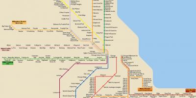 Chicago offentlig transport kart
