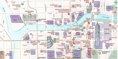 Turist kart over Chicago