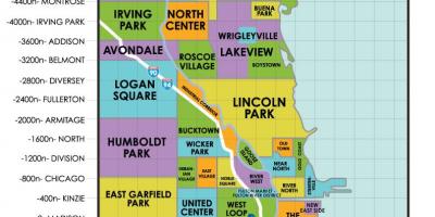 Nabolagene i Chicago kart