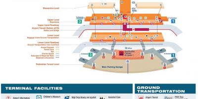 Kart over O Hare terminal 2