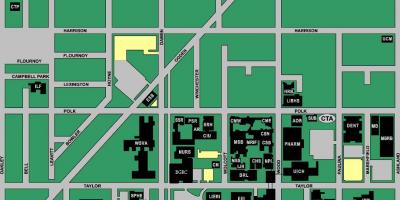 Kart av UIC west campus