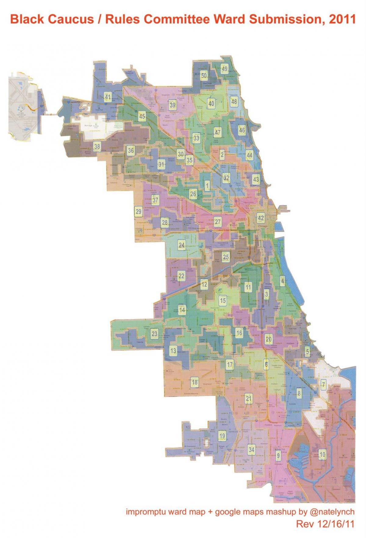 byen Chicago menigheten kart