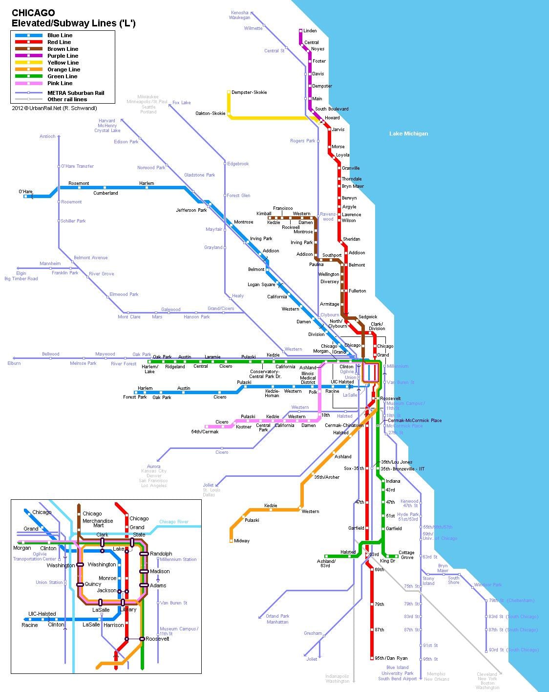 Chicago subway station kart