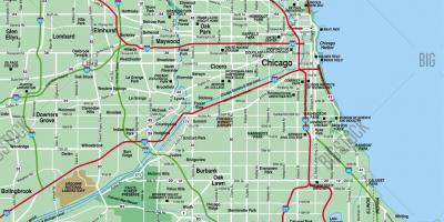 Kart Chicago-området