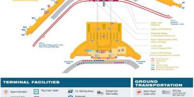 Kart over O Hare terminal 5